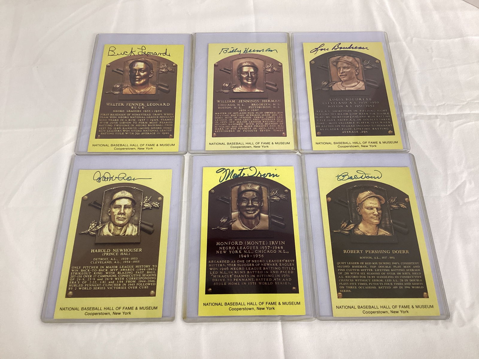 Six Signed National Baseball Hall of Fame Postcards (1 of 19)