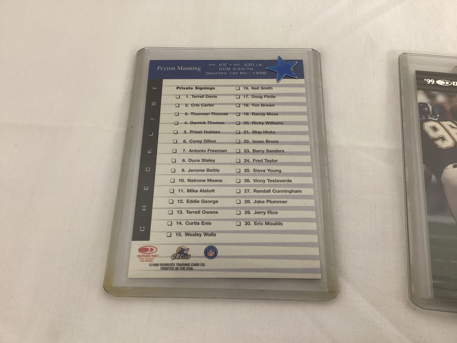 NFL Peyton Manning Football Cards - 3