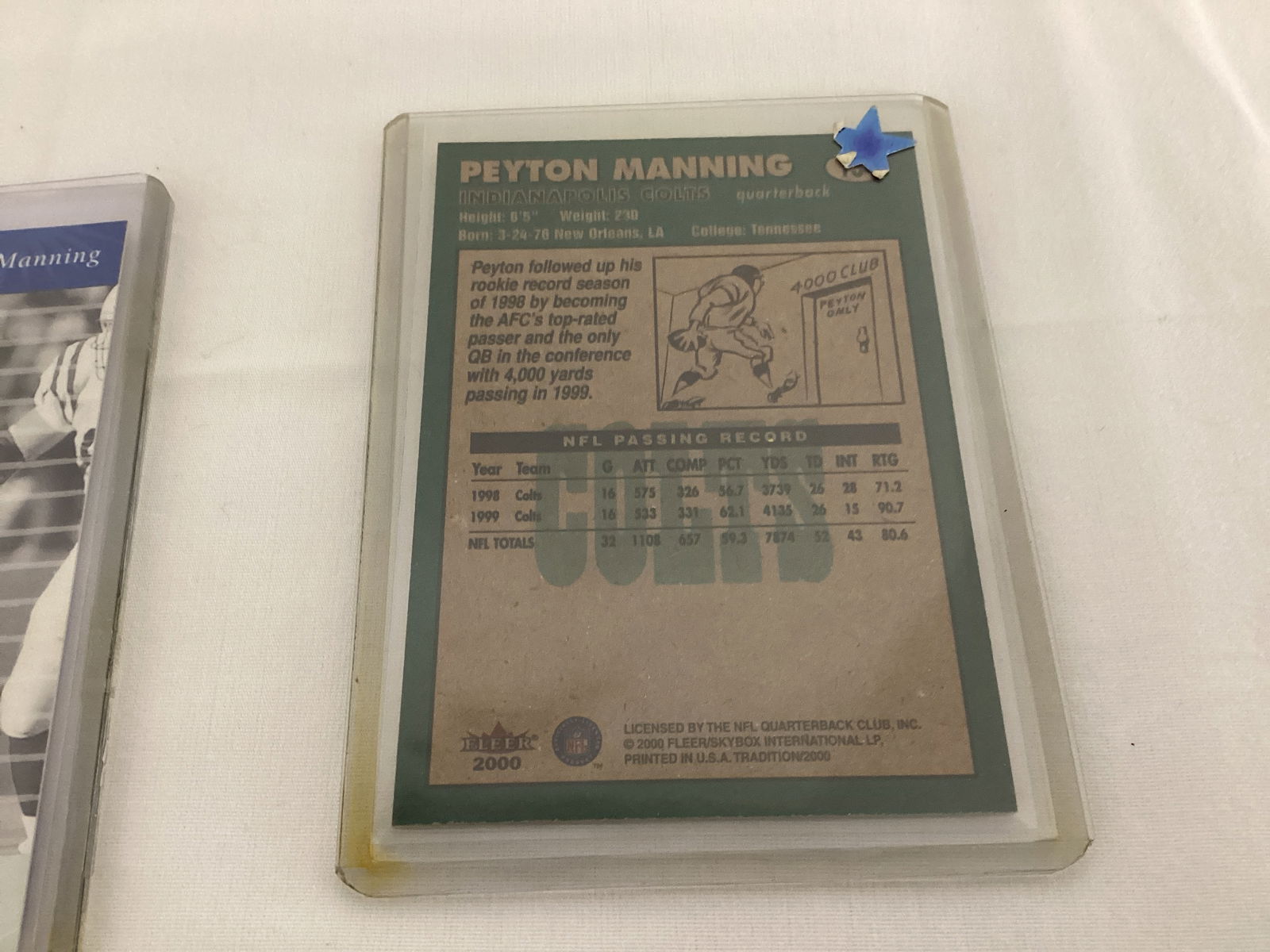 NFL Peyton Manning Football Cards - 7
