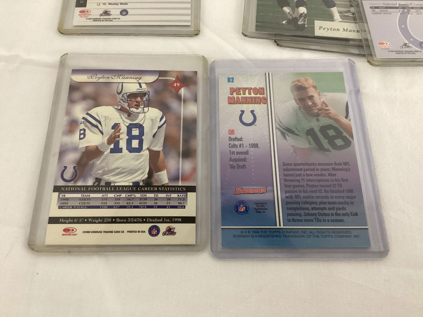 NFL Peyton Manning Football Cards - 9