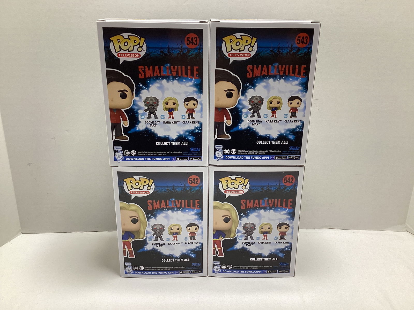 Four DC Comics Smallville Funko Pops - 4