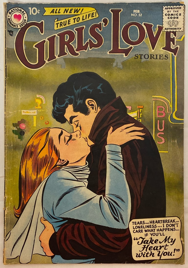 Girls Love Stories 52 Comic Book: 1958, please preview and see all photos for condition 