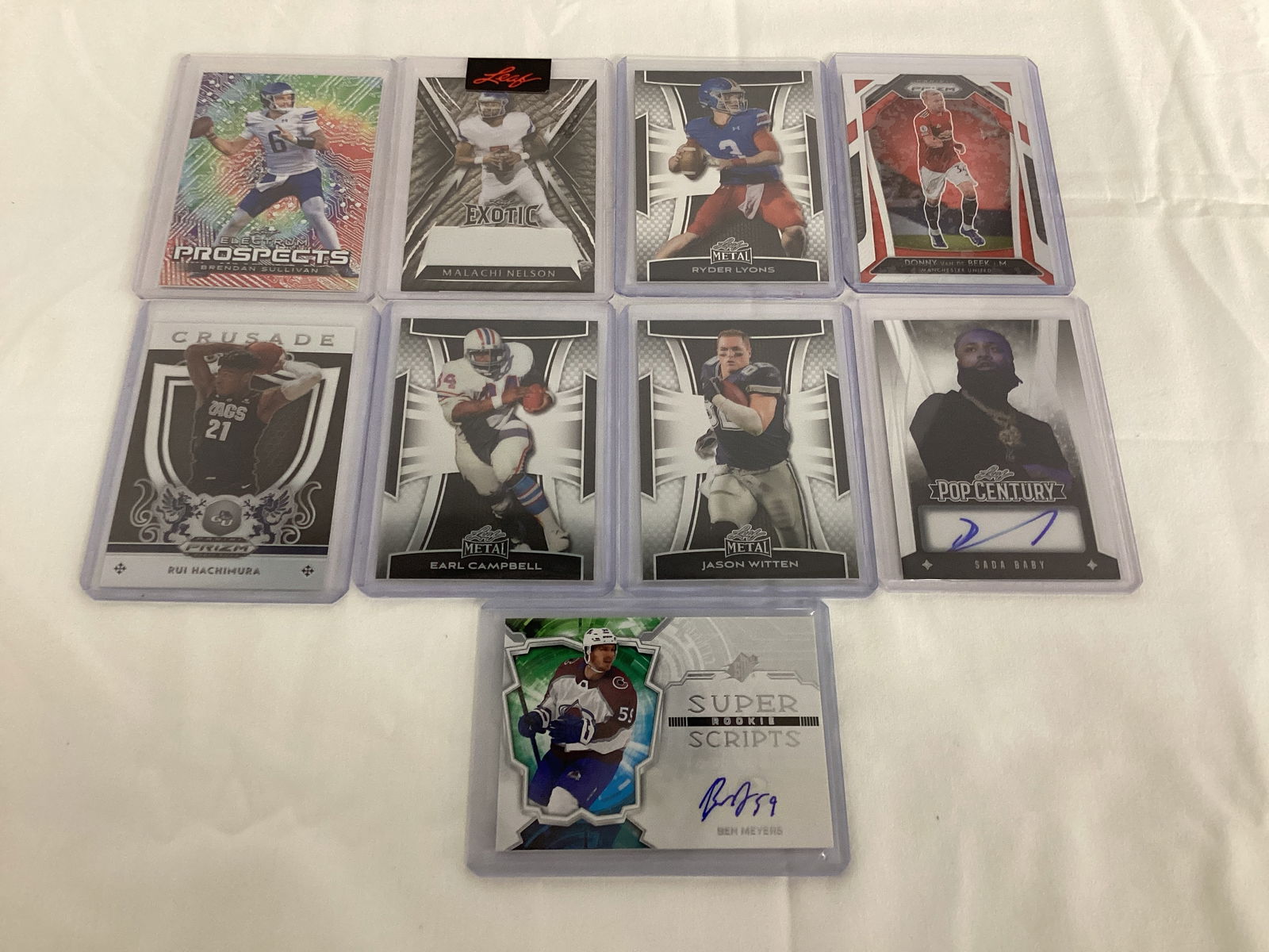 Leaf and Other Football, Hockey, Basketball Cards: some autographs 