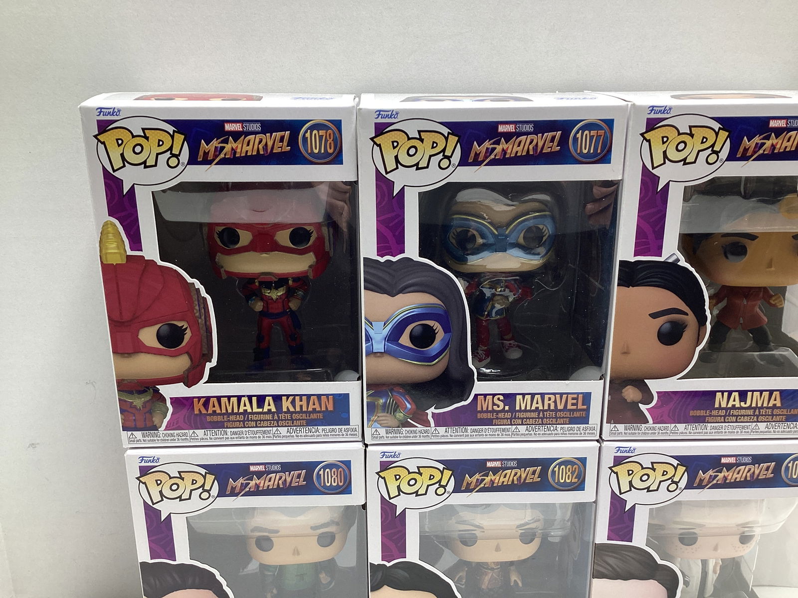 Six Marvel Comics Ms. Marvel Funko Pops - 2