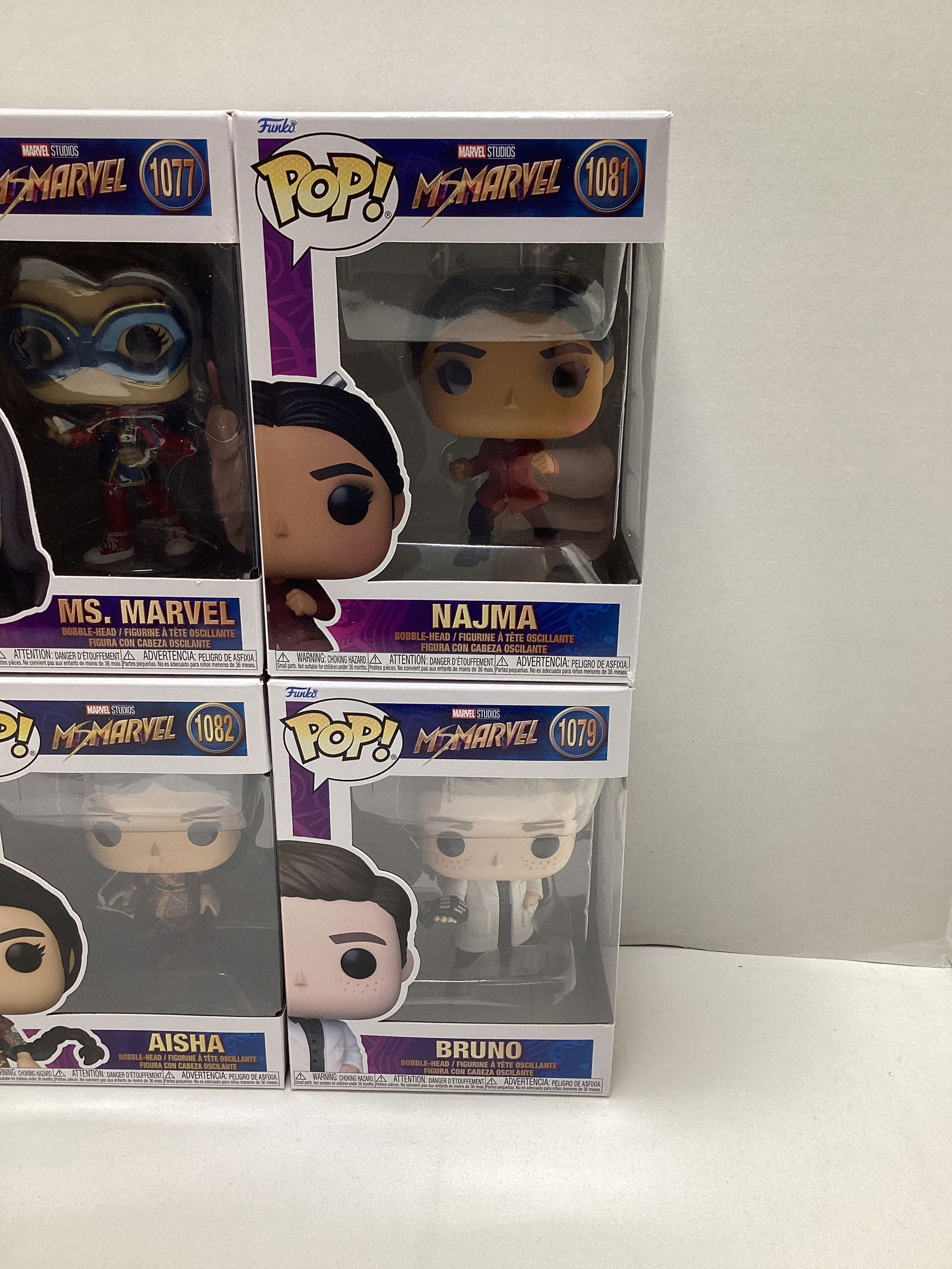Six Marvel Comics Ms. Marvel Funko Pops - 4