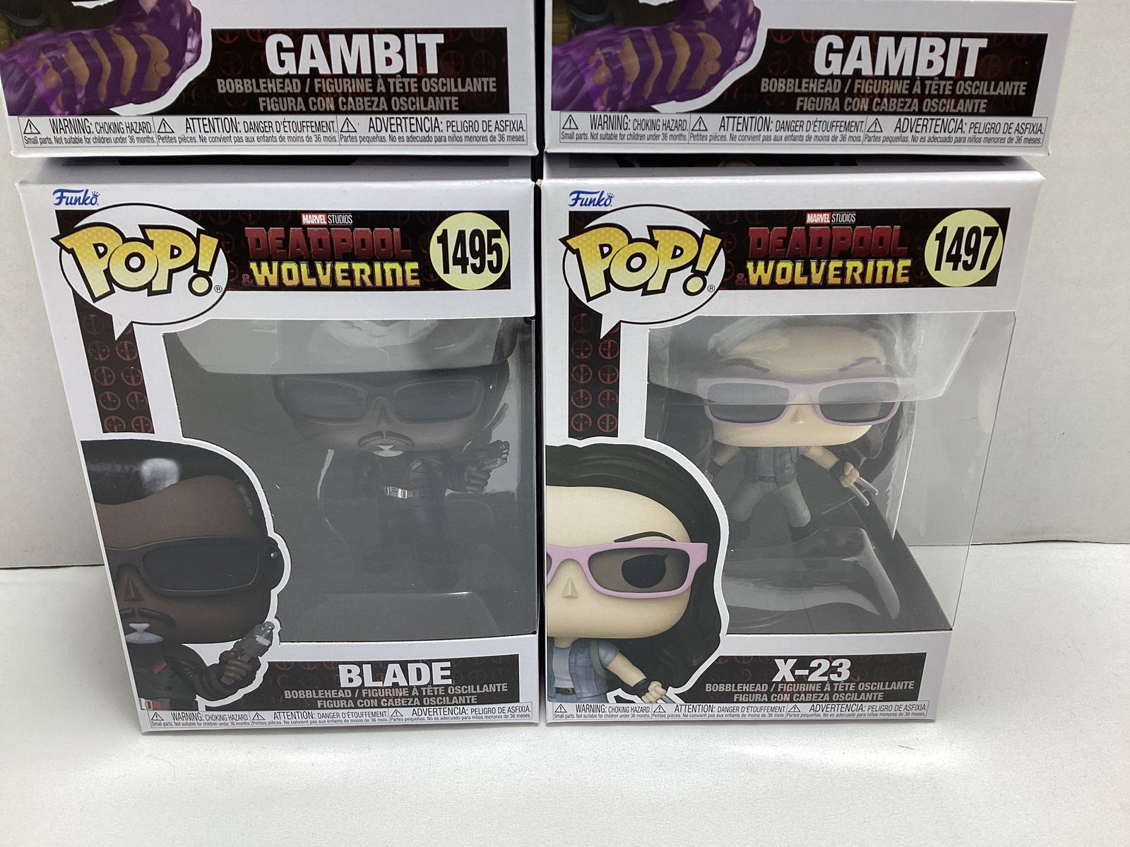 Four Marvel Deadpool and Wolverine Funko Pops - 3