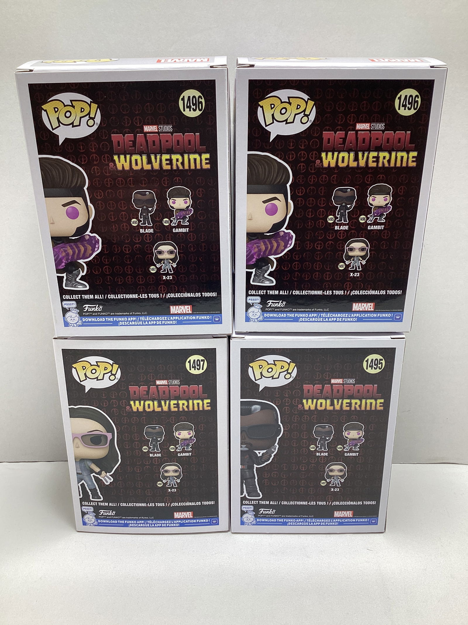 Four Marvel Deadpool and Wolverine Funko Pops - 4