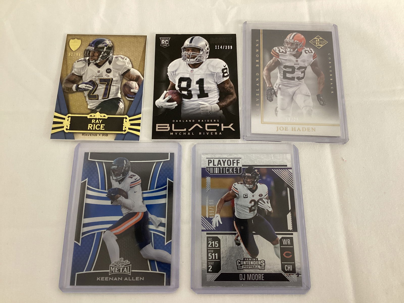 Numbered NFL Trading Cards: . 