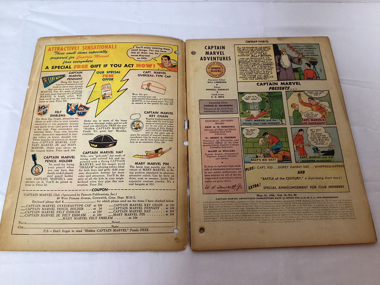 Captain Marvel Adventures 60 Fawcett Comic Book - 6