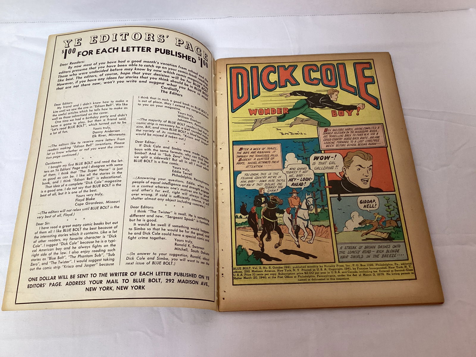Dick Cole Blue Bolt Vol. 2 Issue 5 Comic Book - 6