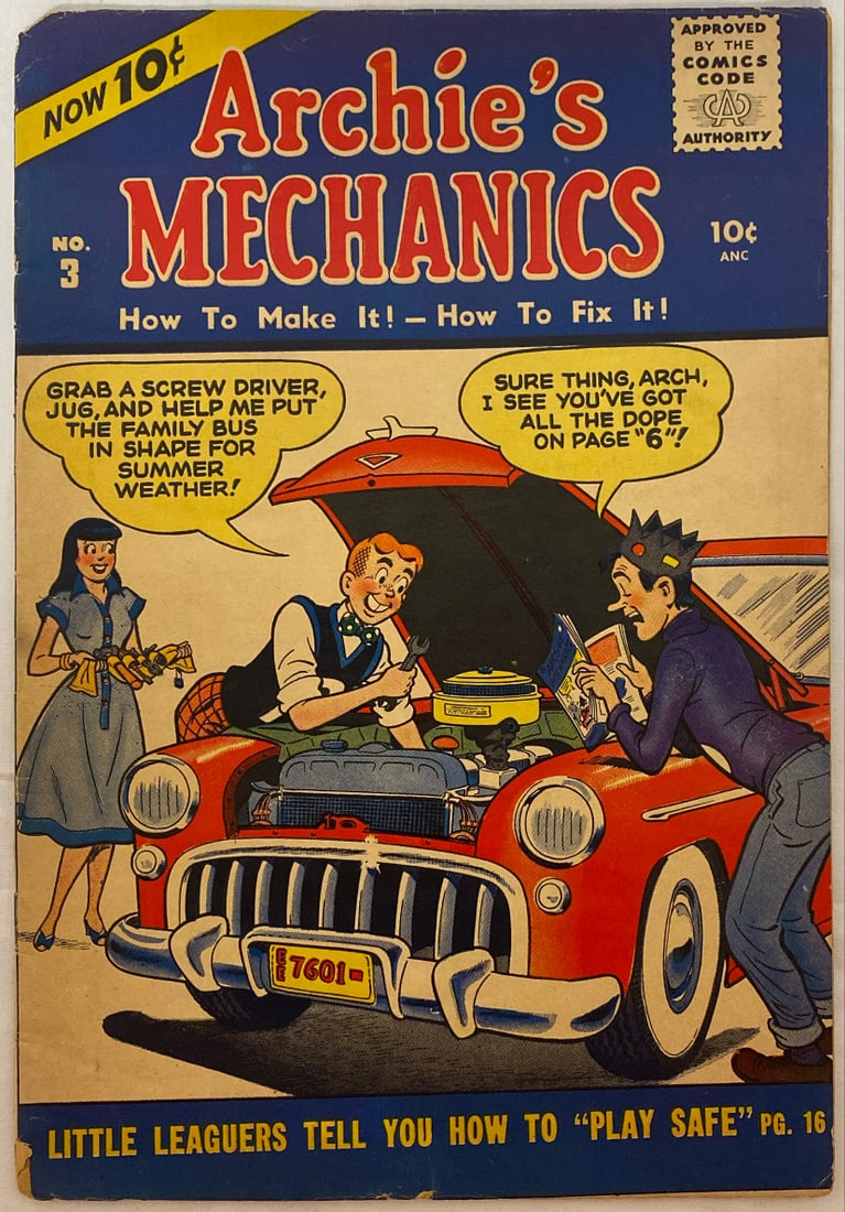 Archie's Mechanics 3 Comic Book: 1955, please preview and see all photos for condition 