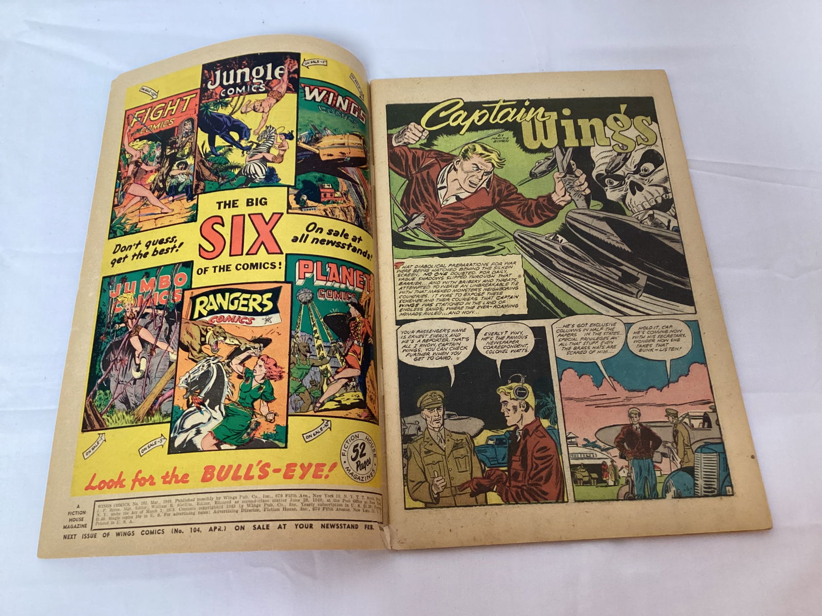 Wings Comics 103 Fiction House Comic Book - 6