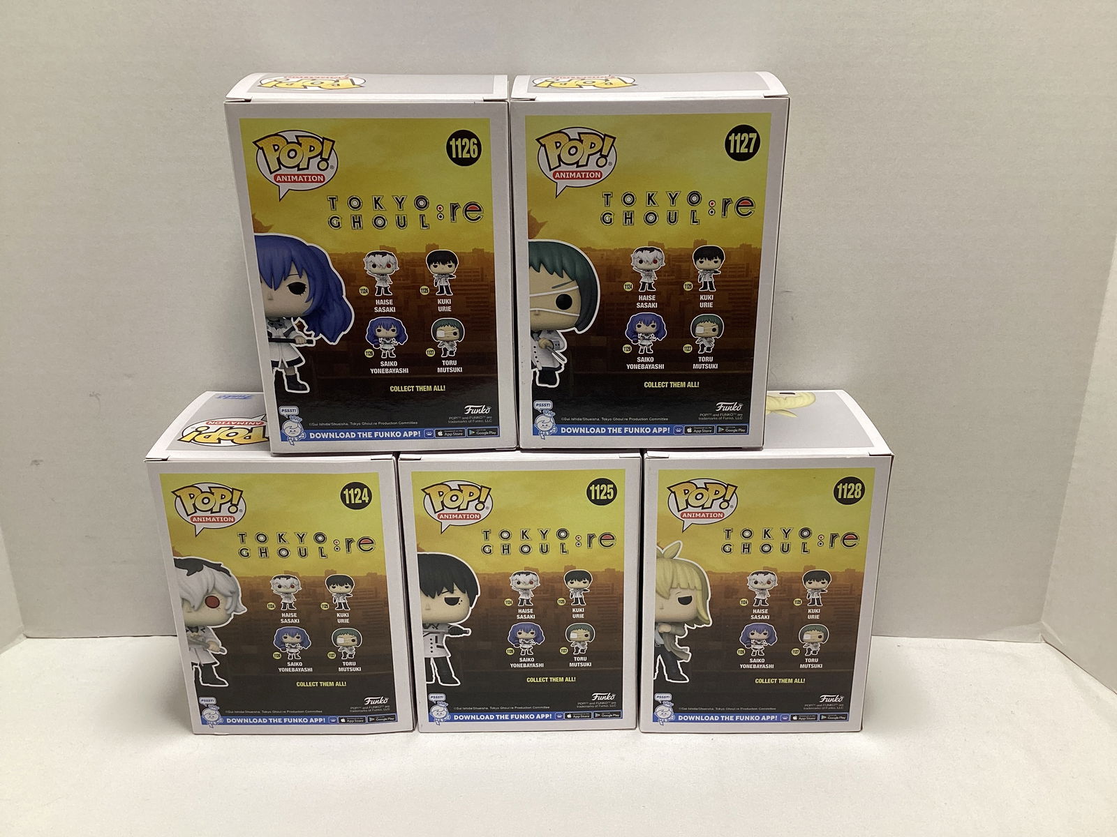 Five Tokyo Ghoul Re Anime Funko Pops - 5