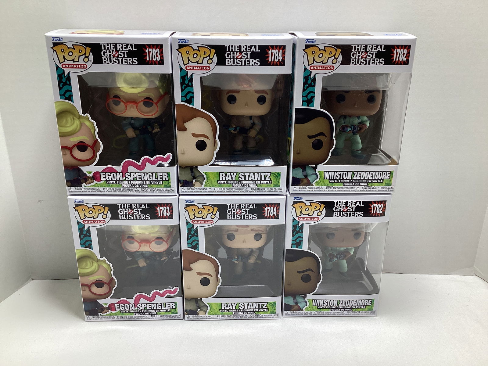 Six Ghost Busters Funko Pops: . 