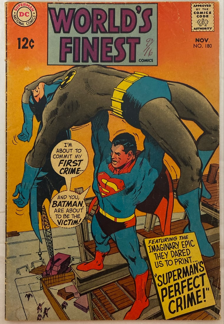 World's Finest Comics 180 DC Superman Batman Comic Book: 1968, please preview and see all photos for condition