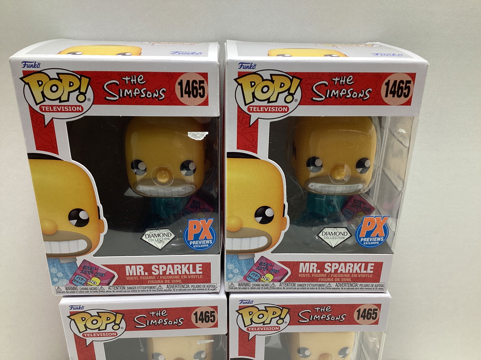 Four Simpsons Mr. Sparkle PX Diamond Collection Funko Pops - 2