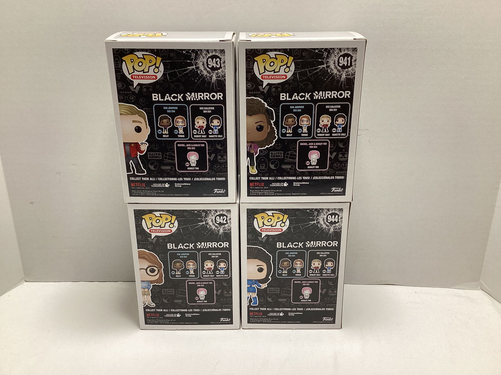 Four Black Mirror Funko Pops - 4