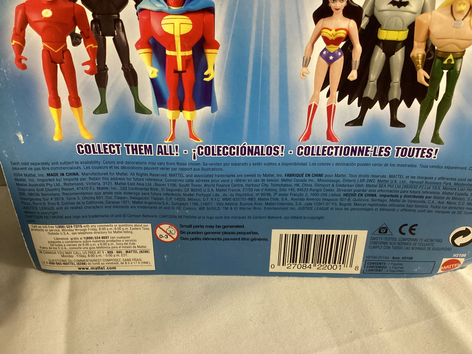 Three Packs of DC Justice League Unlimited Action Figures - 6