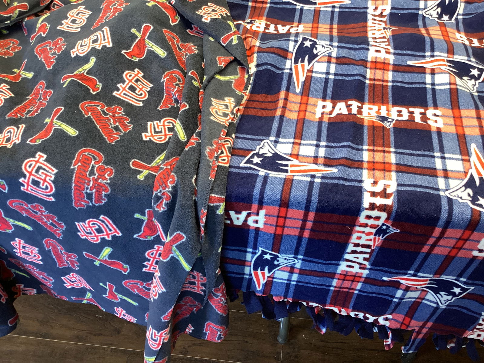 New England Patriots and St Louis Cardinals Blankets (1 of 5)