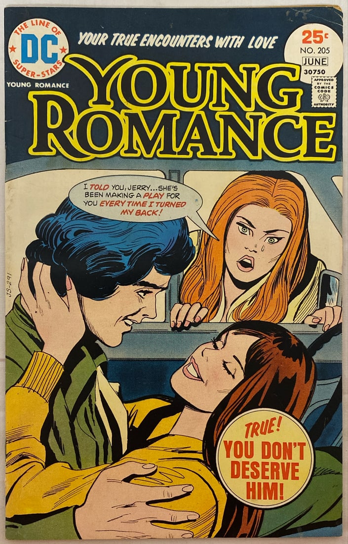 Young Romance 205 DC Comic Book: 1975, please preview and see all photos for condition 