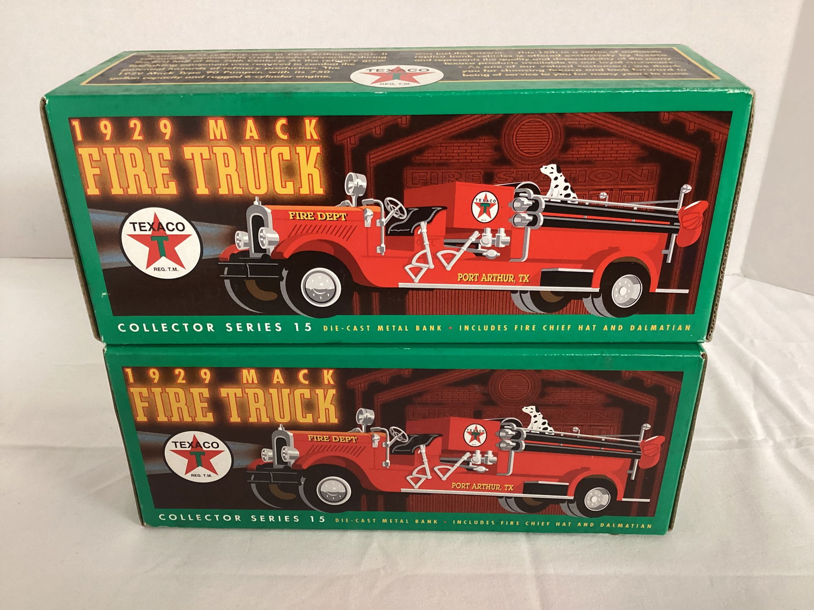 Two ERTL Texaco 1929 Mack Firetruck Diecast Banks (1 of 7)