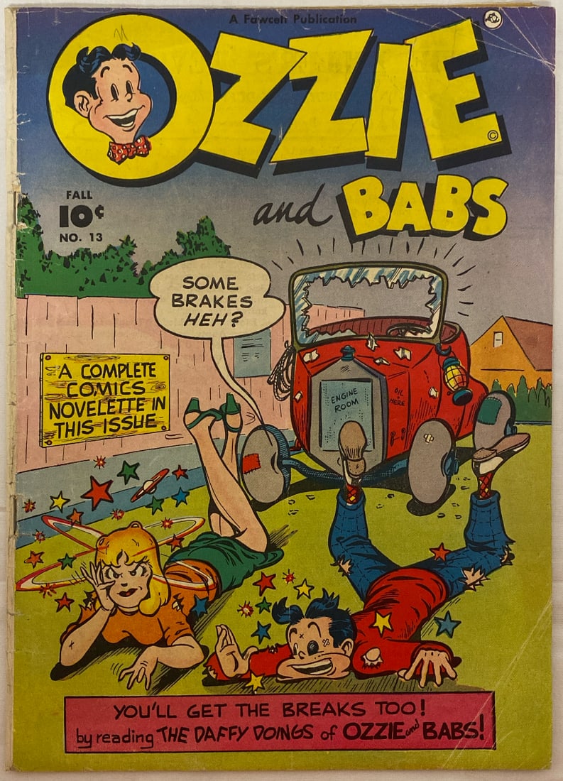 Ozzie and Babs 13 Fawcett Comic Book: 1949, please preview and see all photos for condition 