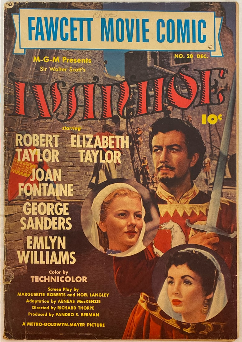 Fawcett Movie Comic 20 Ivanhoe Comic Book: 1952, please preview and see all photos for condition 