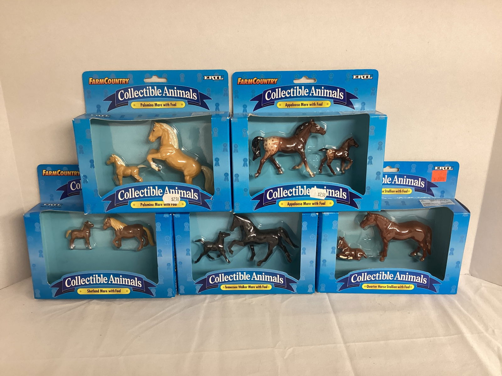 Five ERTL Farm Country Horse and Foal Sets (1 of 5)