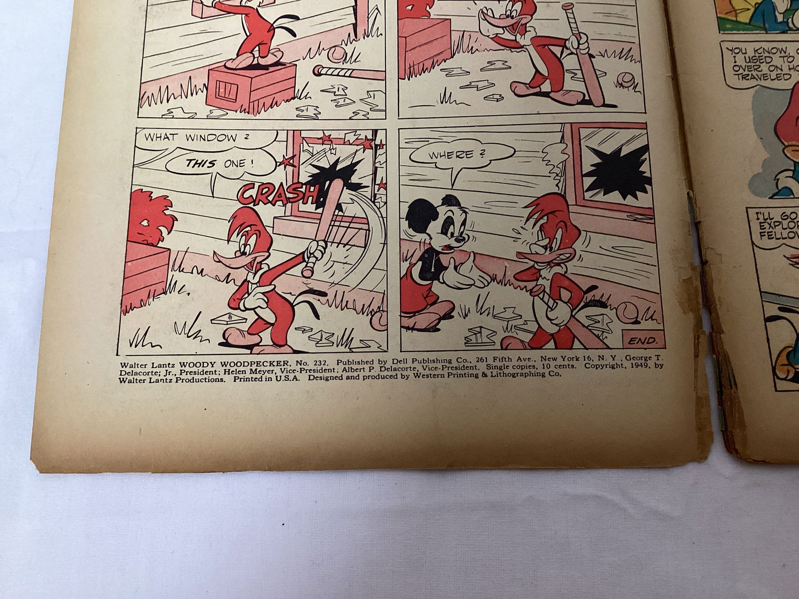 Walter Lantz Woody Woodpecker 232 Dell Comic Book - 7