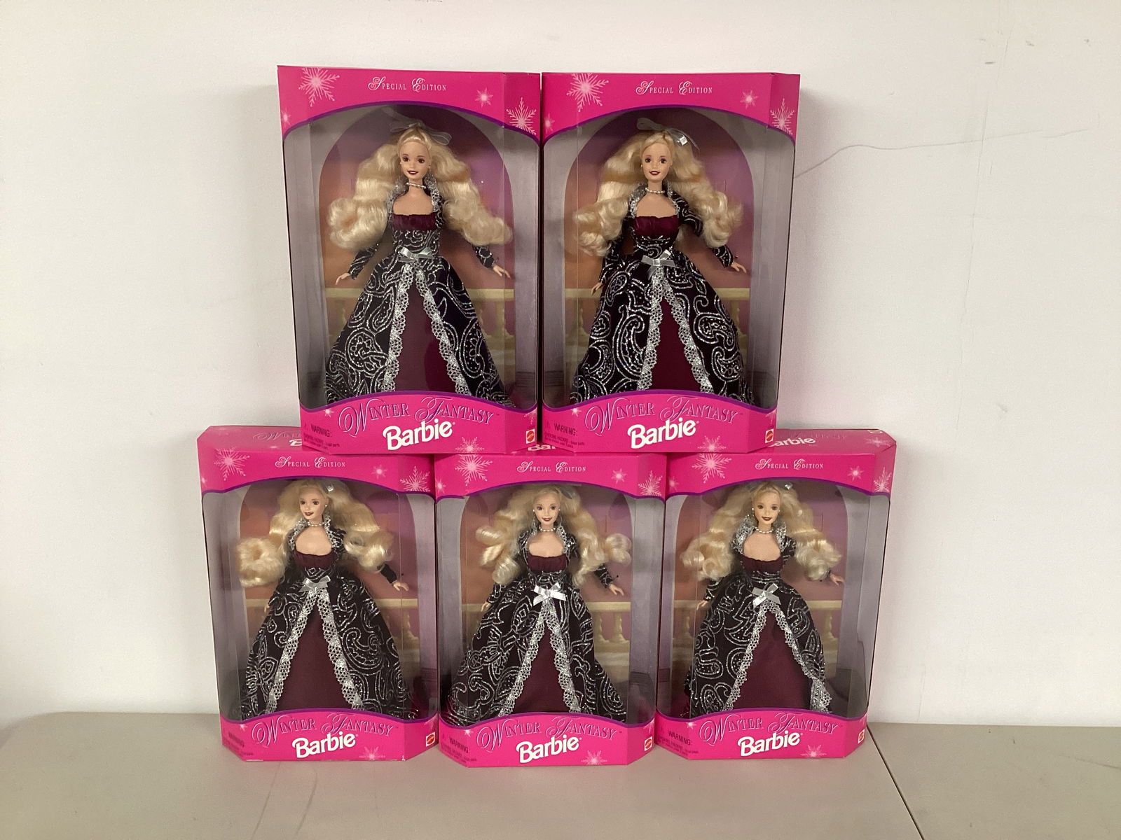 Five Winter Fantasy Barbie Dolls (1 of 6)