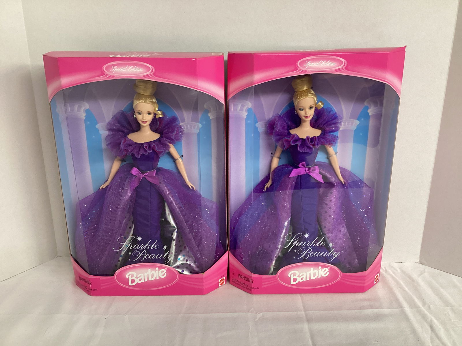 Two Sparkle Beauty Barbie Dolls (1 of 3)