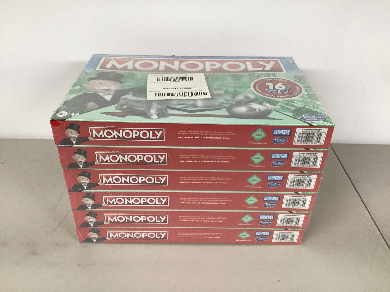 Case of 6 Unopened Monopoly Board Games: .