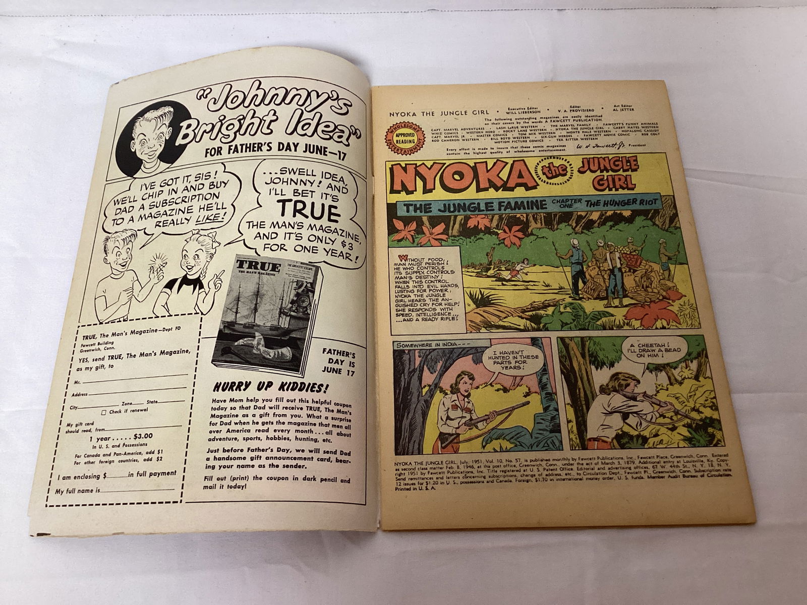 Nyoka the Jungle Girl 57 Fawcett Comic Book - 6