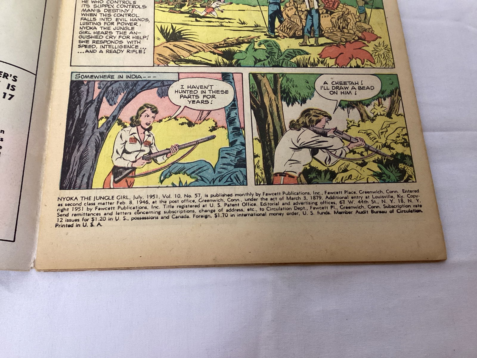 Nyoka the Jungle Girl 57 Fawcett Comic Book - 7