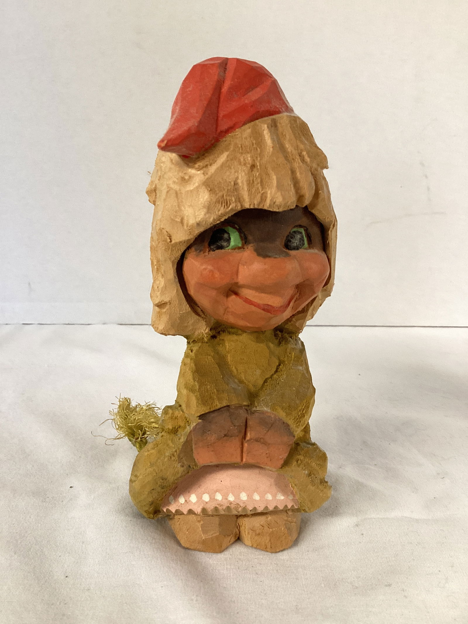 Two Henning Hand Carved Wooden Trolls - 2