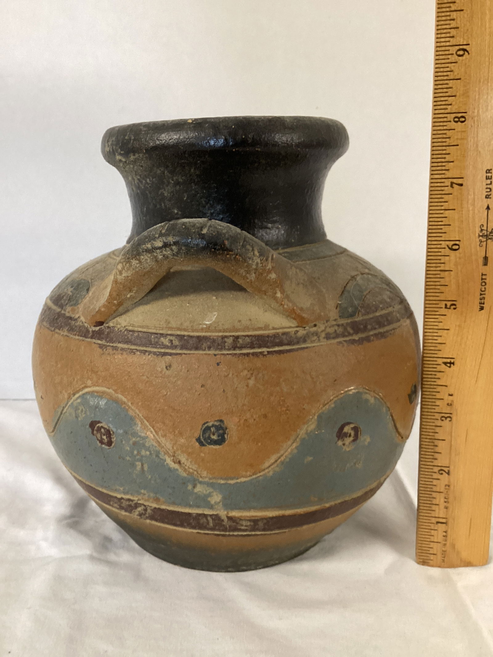 Pottery Vase with Two Handles - 4