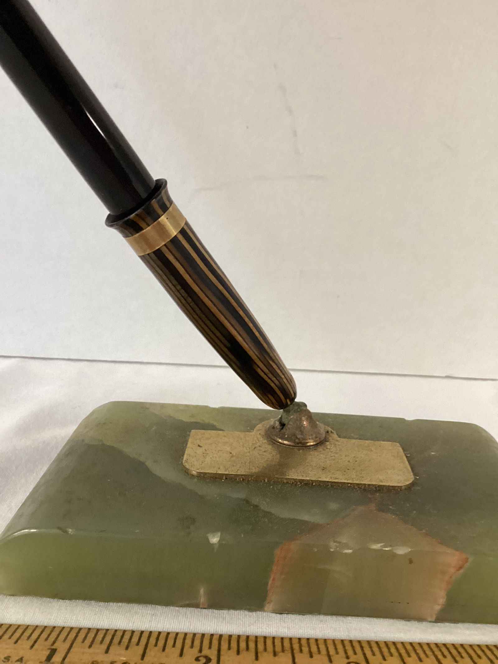 Sheaffer's Dry-Proof Desk Fountain Pen Set and Sword Shaped Letter Opener - 3