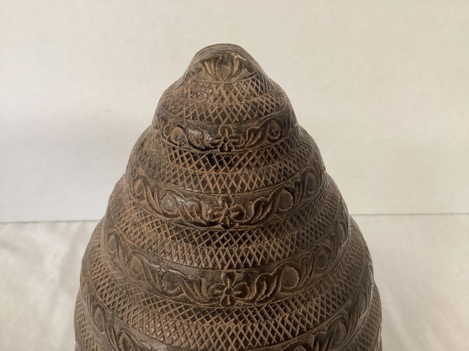 Engraved Metal Decorative Finial - 2