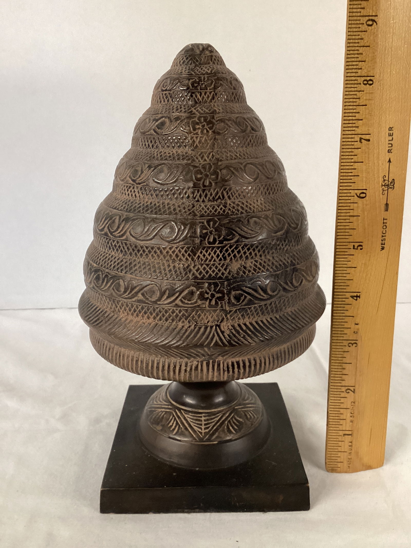 Engraved Metal Decorative Finial - 5