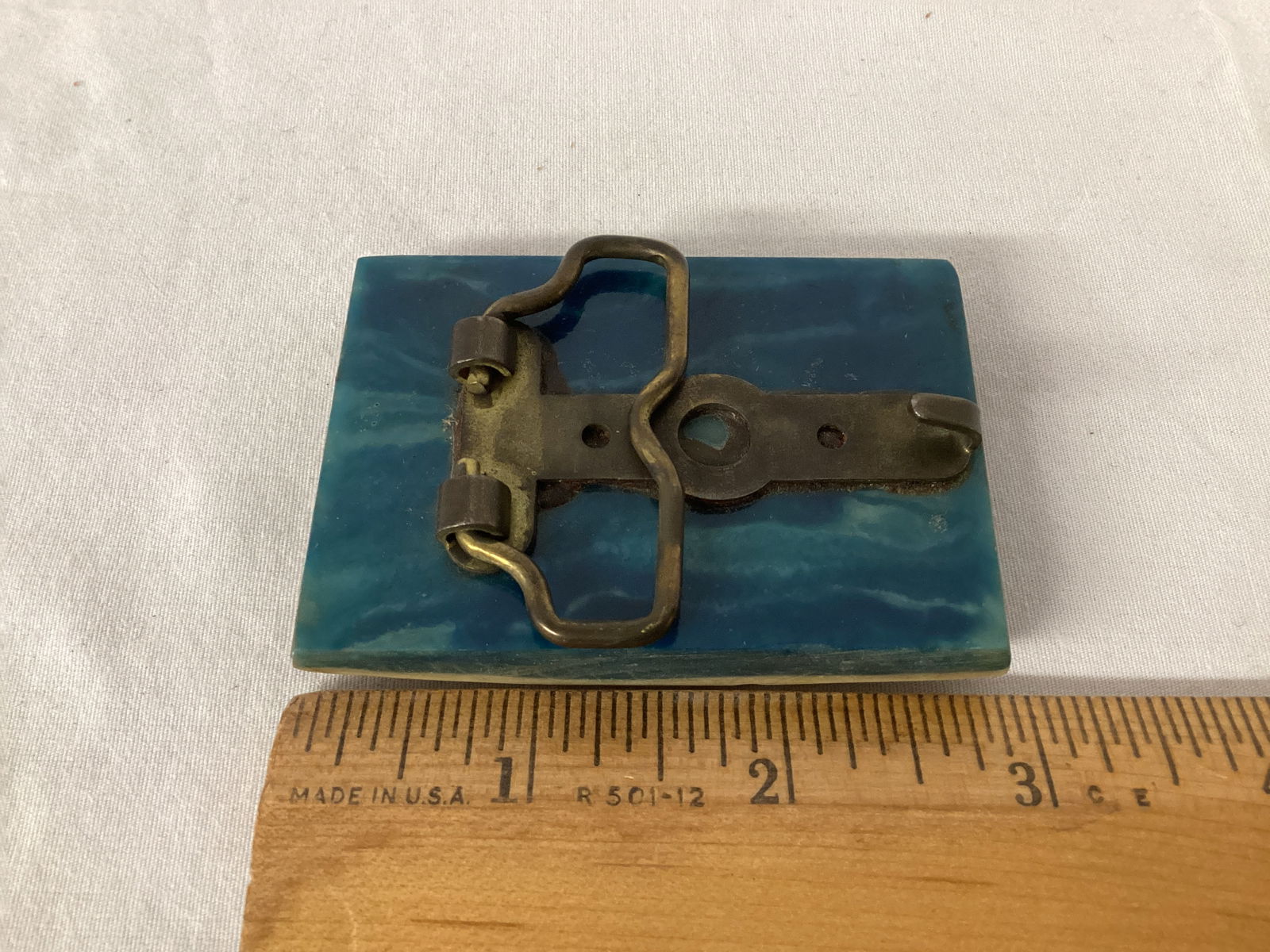 1970s Incolay Style Levi Strauss Belt Buckle - 4