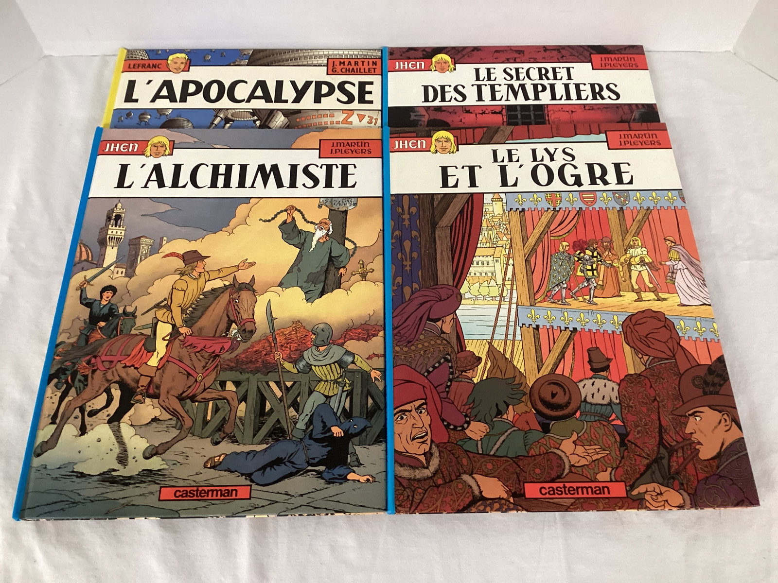 Four French Hardcover Graphic Novels - Jhen and Lefranc: .