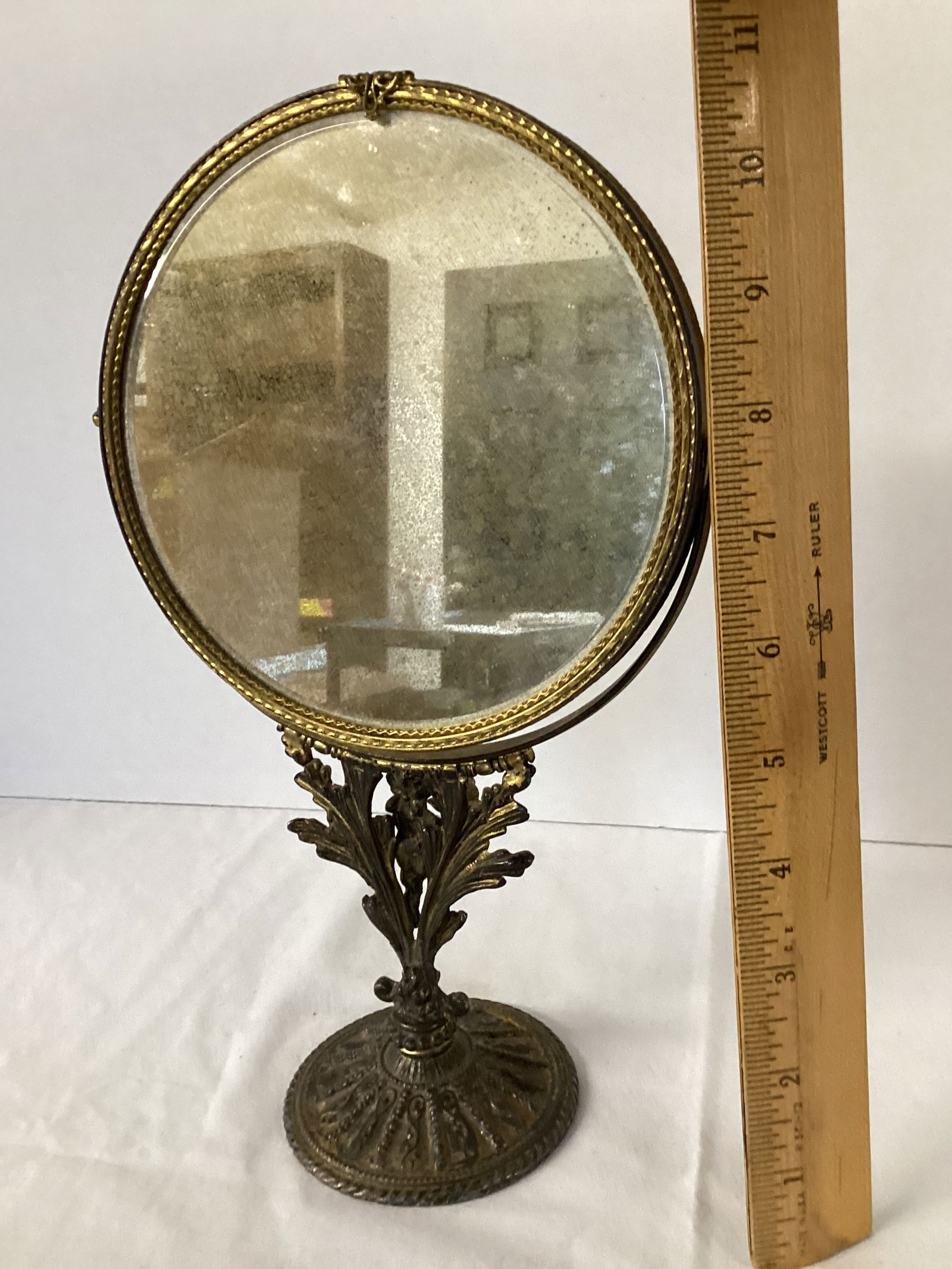 Vintage Double Sided Vanity Mirror in Stand - 4