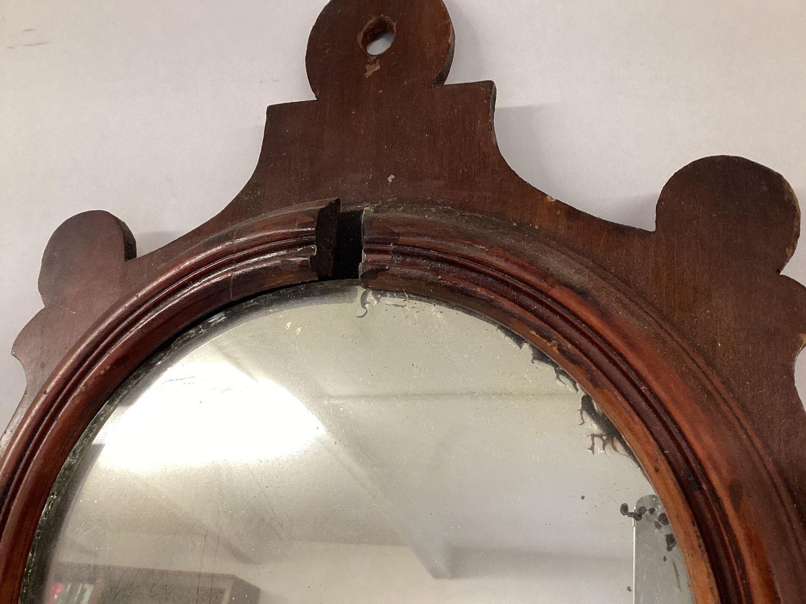 Antique Mahogany Wall Mirror - 3