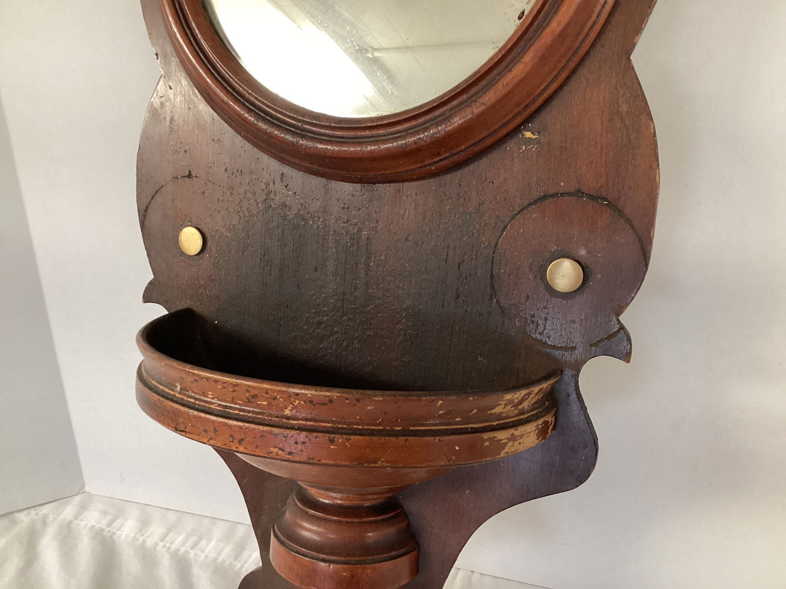 Antique Mahogany Wall Mirror - 4