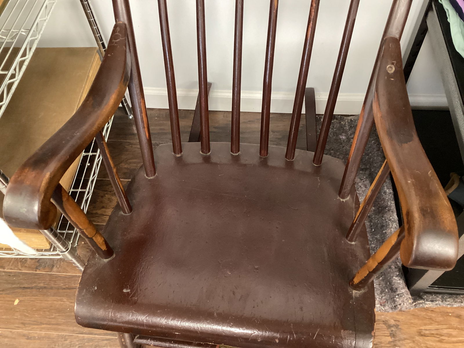 Antique Spindle Back Rocking Chair - 4
