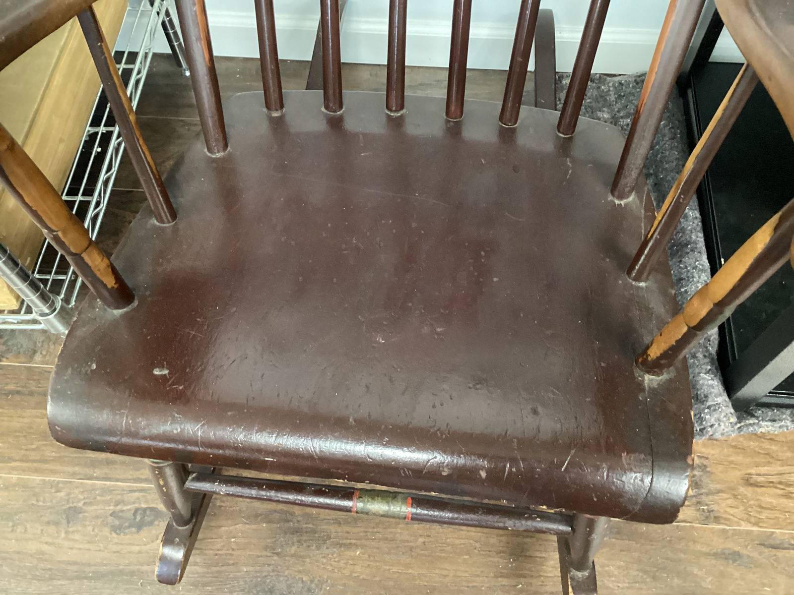 Antique Spindle Back Rocking Chair - 5