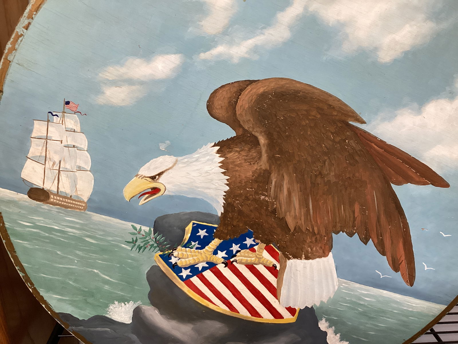 Painted Wood Drum - 2