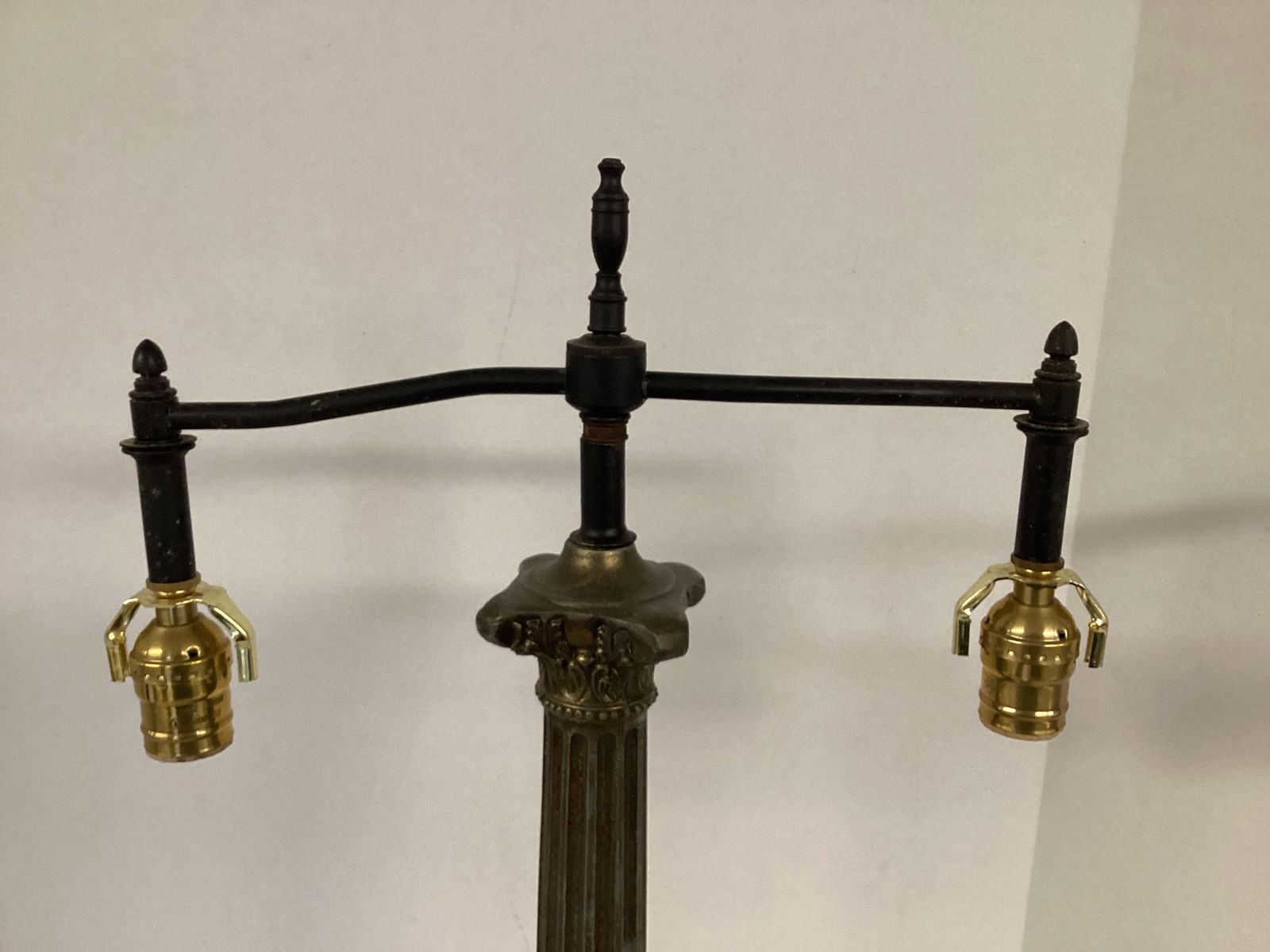 Vintage Metal Two Bulb Table Lamp - 2