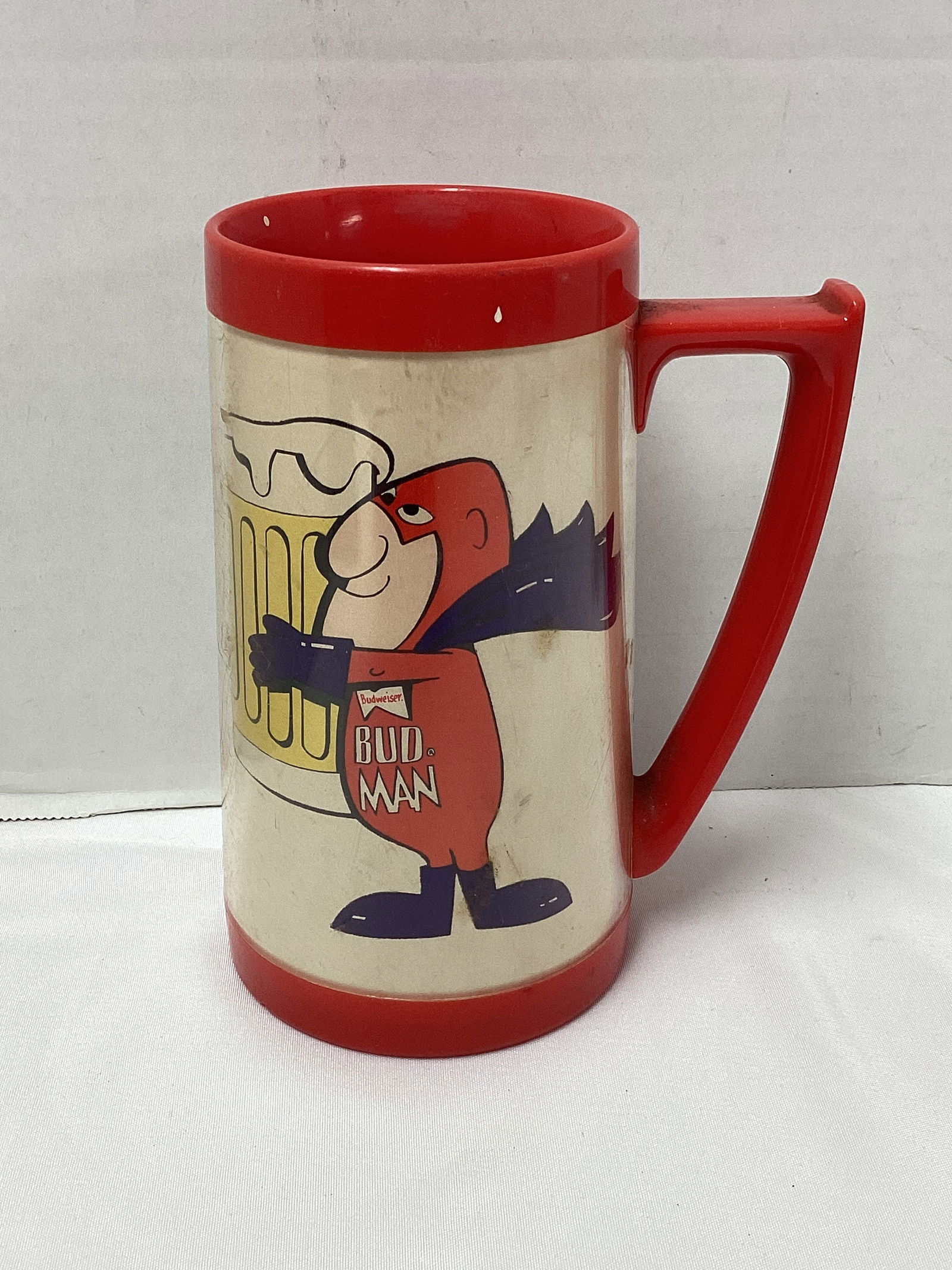 Thermo-Serv Bud Man Budweiser Beer Stein: 6 1/2" h