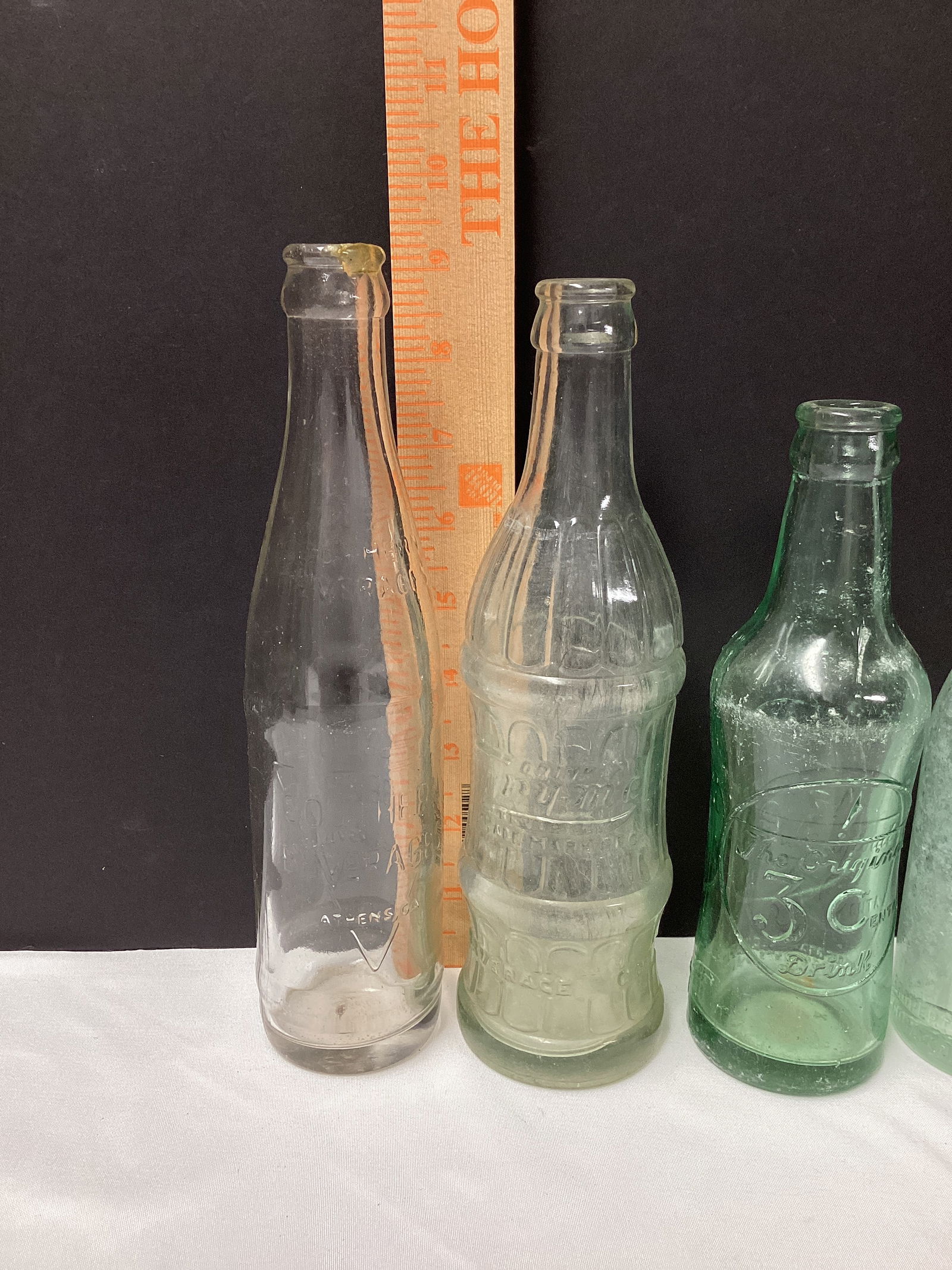 Five Vintage Glass Bottles - 2